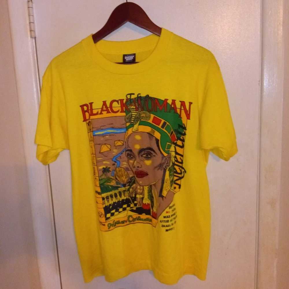 Vintage Nefertiti's The Black Woman Graphic Tee S… - image 1