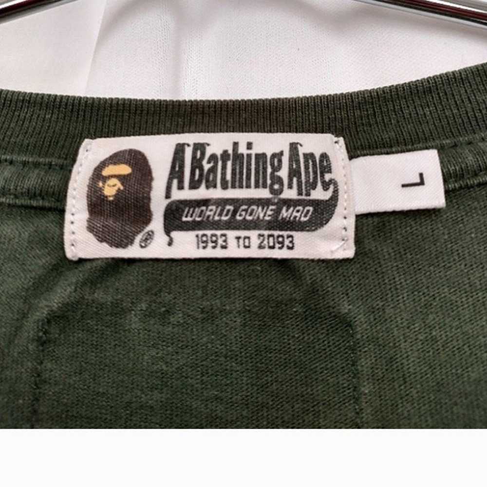 Vintage Bape Bathing Ape Dark Green Long Sleeve T… - image 3
