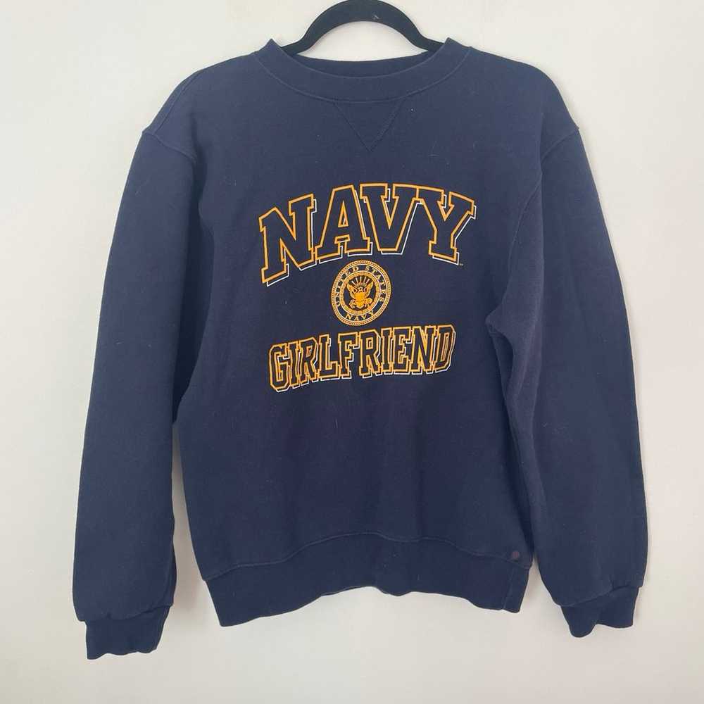Navy blue women’s navy girlfriend size oversized … - image 1