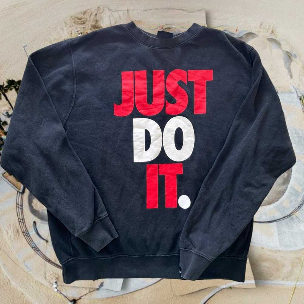 Nike Sweatshirt Just Do It Crewneck Large Black T… - image 1