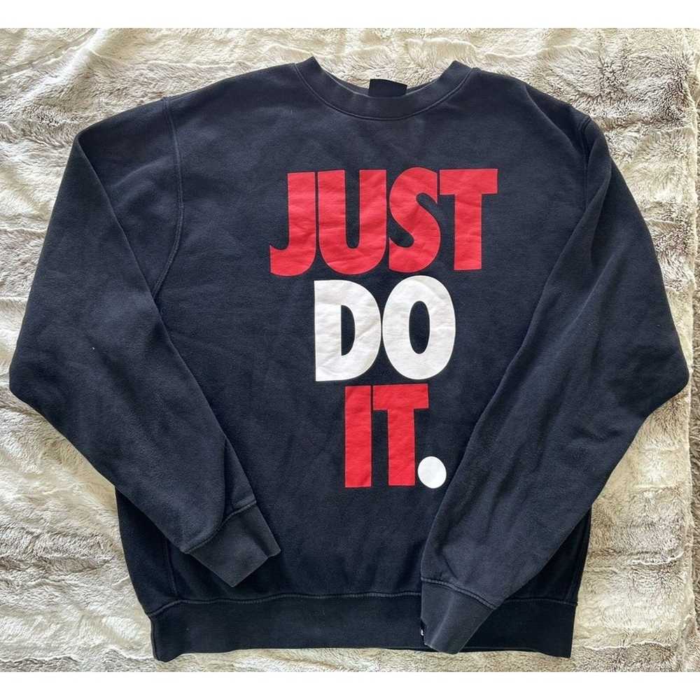 Nike Sweatshirt Just Do It Crewneck Large Black T… - image 6