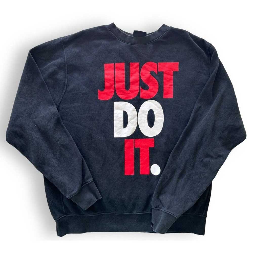 Nike Sweatshirt Just Do It Crewneck Large Black T… - image 8