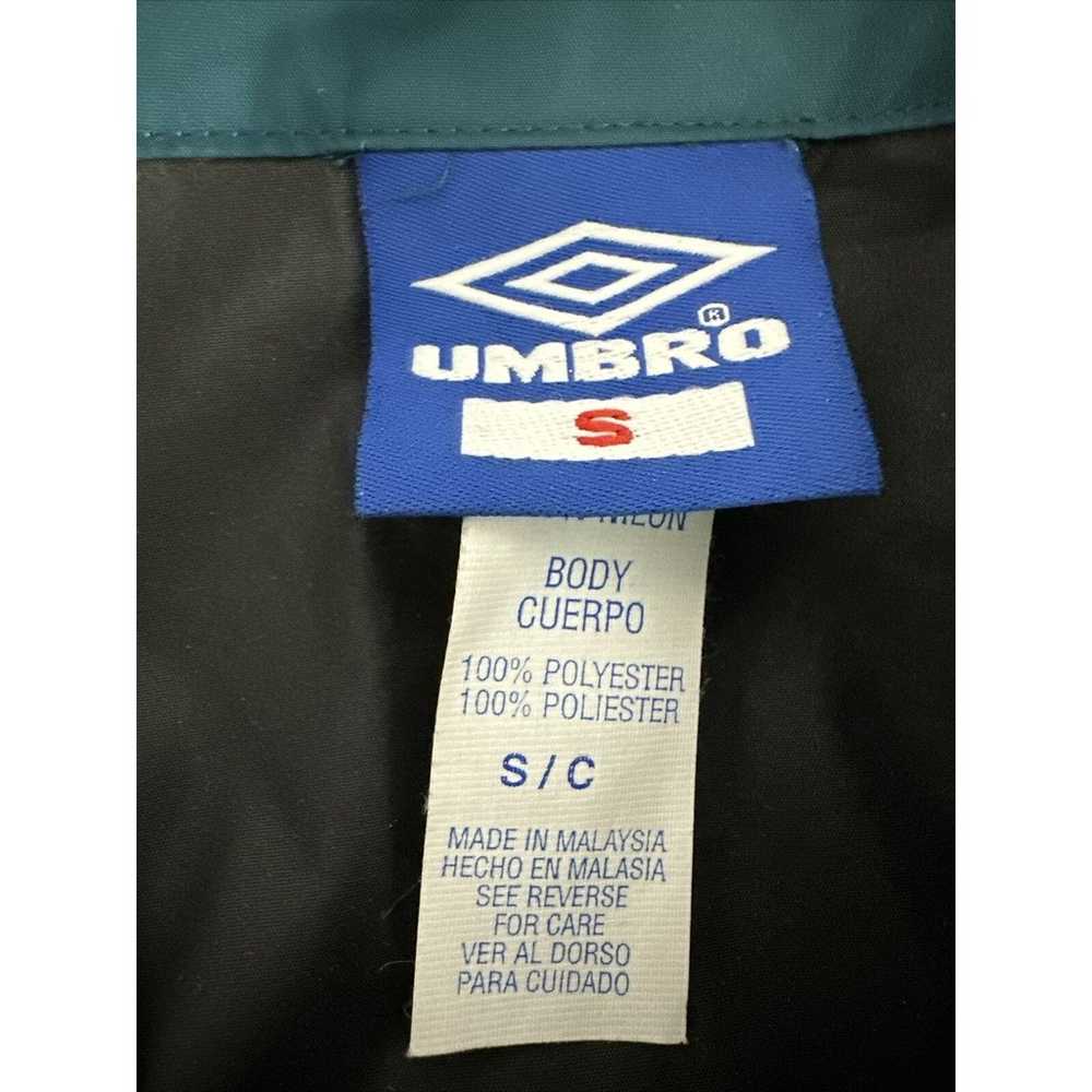 Vintage Umbro Windbreaker Jacket Green Black size… - image 10