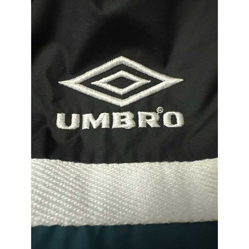 Vintage Umbro Windbreaker Jacket Green Black size… - image 3