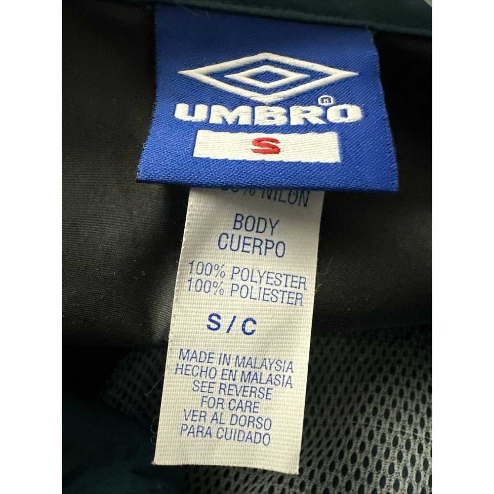 Vintage Umbro Windbreaker Jacket Green Black size… - image 5