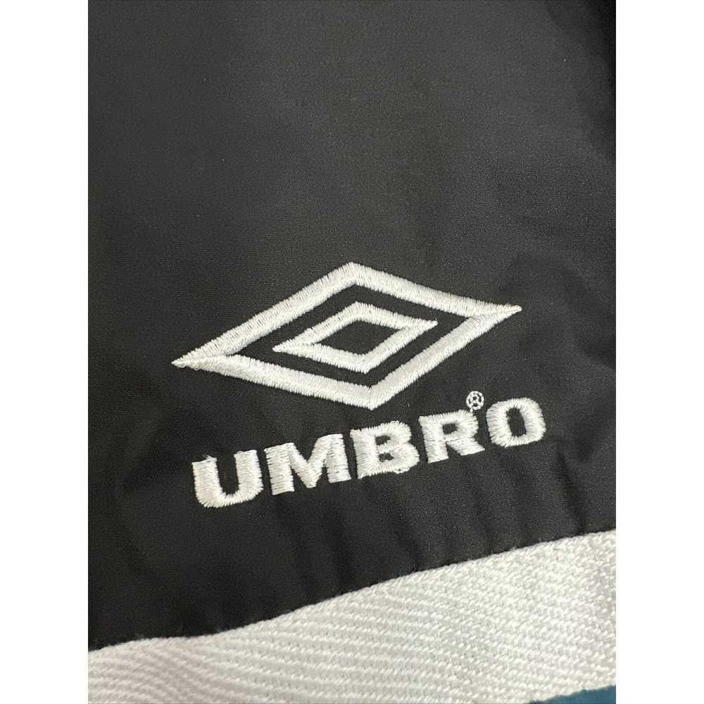 Vintage Umbro Windbreaker Jacket Green Black size… - image 9