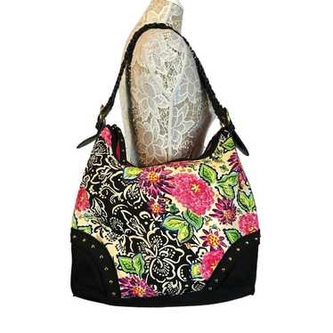 Weekend Traffic bright floral shoulder bag - image 1
