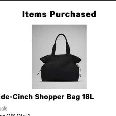Lululemon side-cinch shopper bag tote bag 18L - image 1