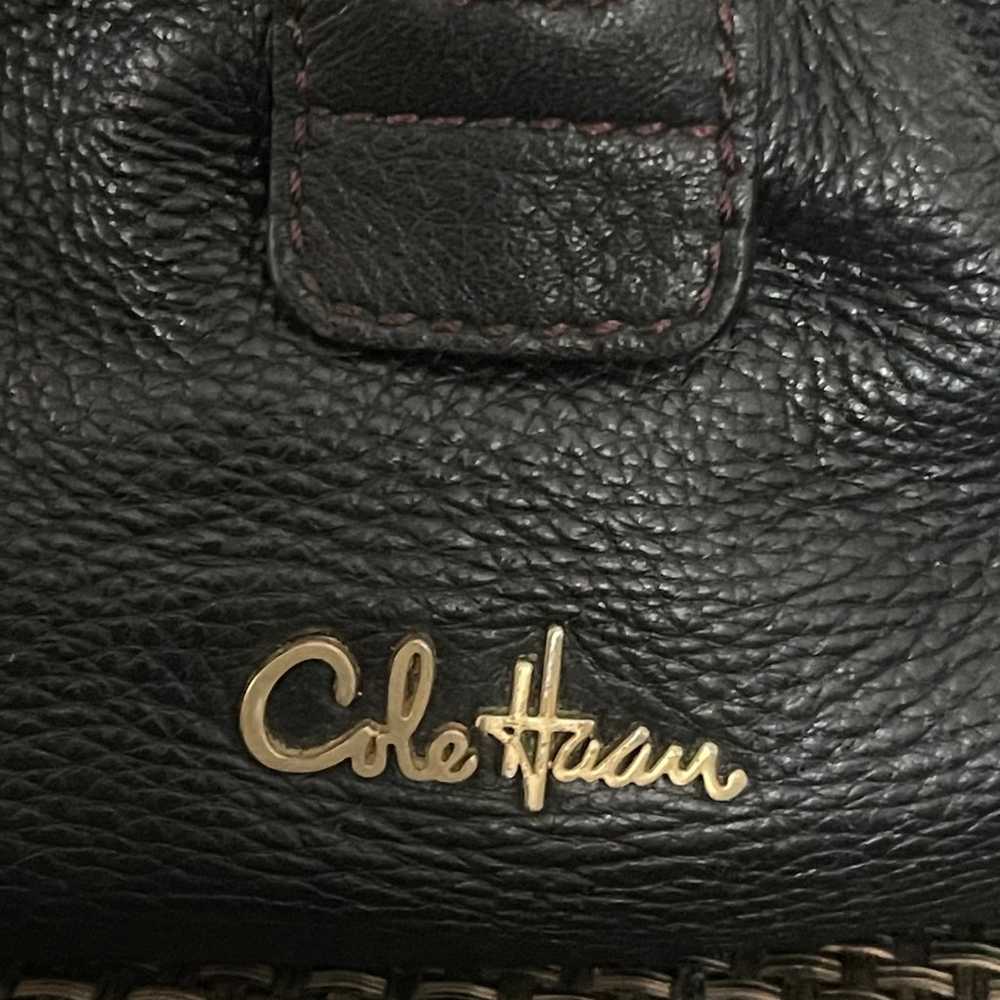 COLE HAAN Bailey II Black Pebbled Ruched Leather … - image 10