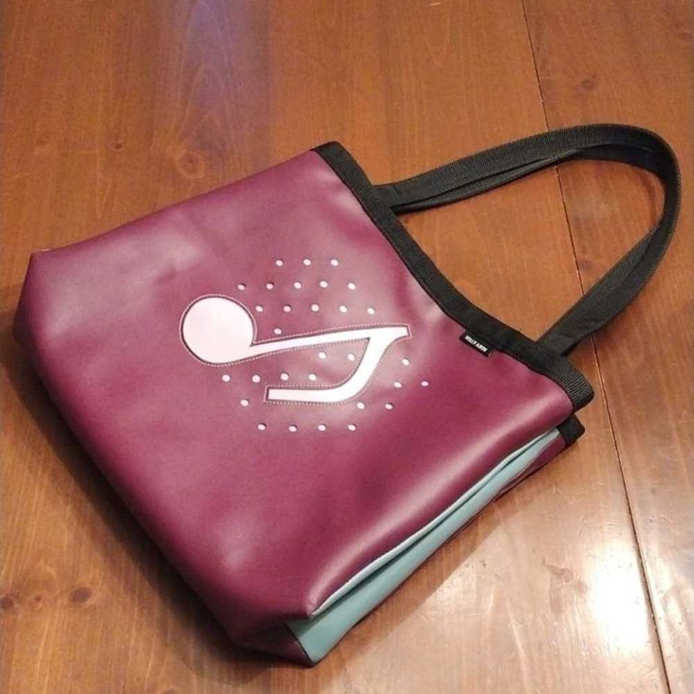 Holly Aiken "Turbo" Large Side Snap Tote, Plum/Te… - image 11