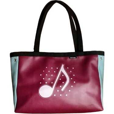Holly Aiken "Turbo" Large Side Snap Tote, Plum/Te… - image 1