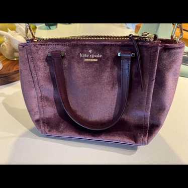 Kate Spade purple velvet purse - image 1