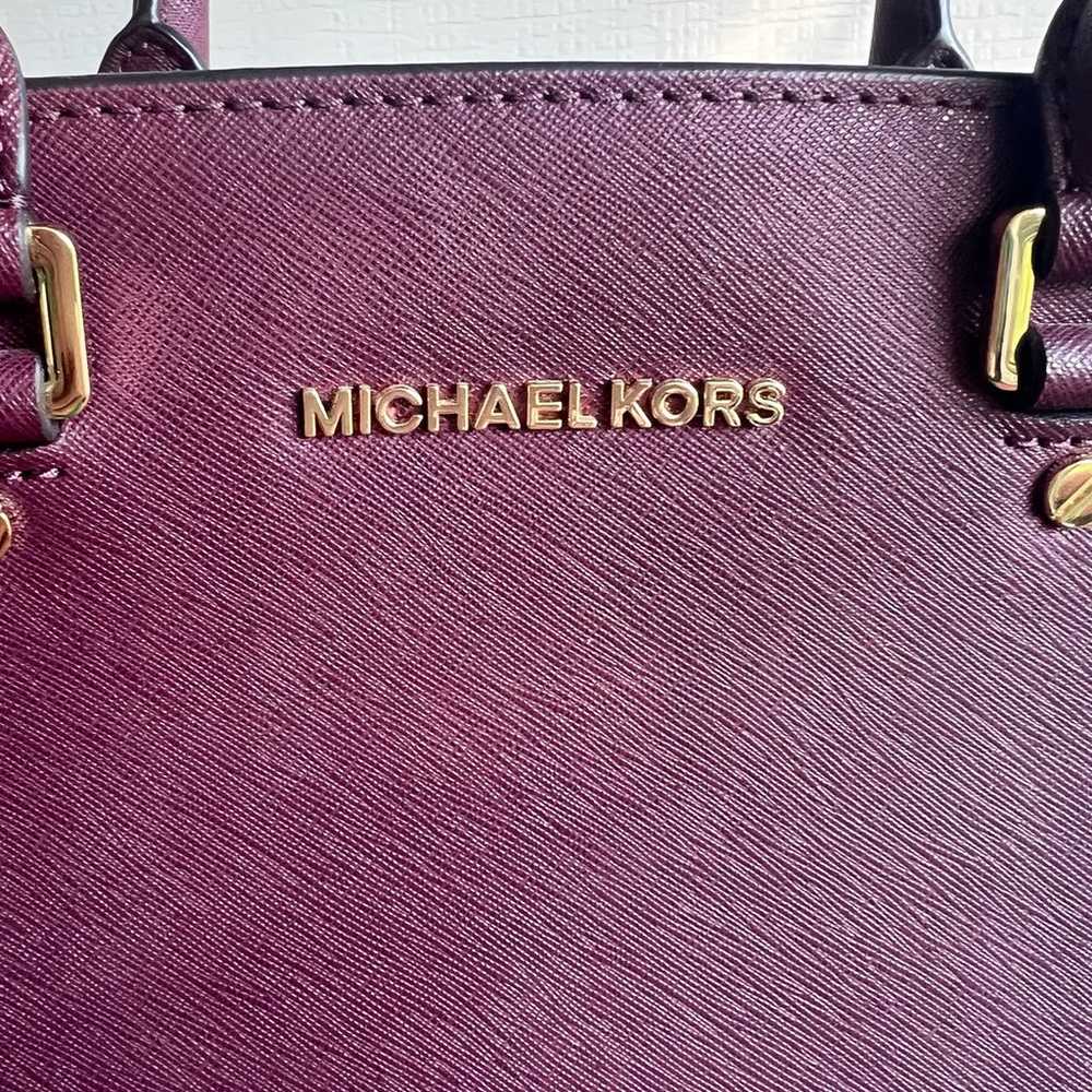Michael Kors Selma medium top zip satchel purse - image 3