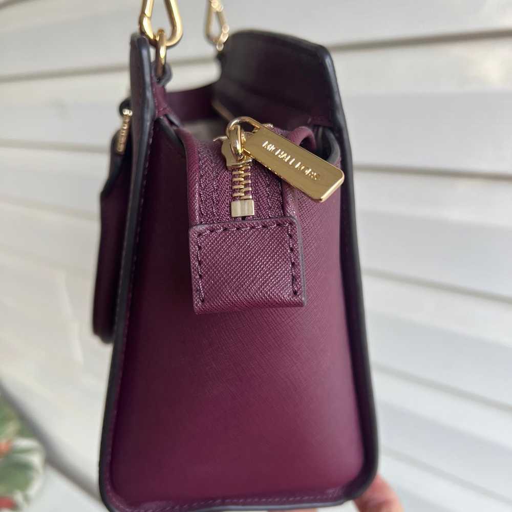 Michael Kors Selma medium top zip satchel purse - image 4