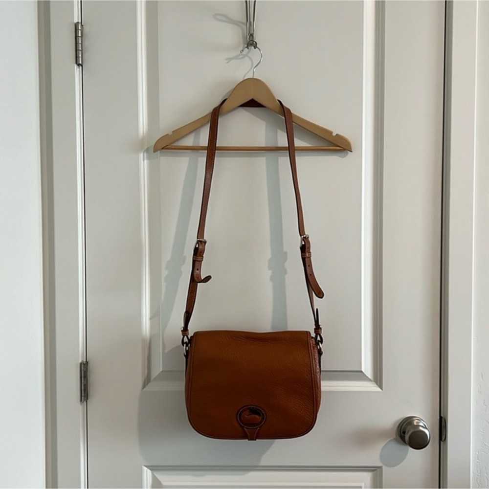 Dooney & Bourke Leather Messenger Bag - Brown - image 2