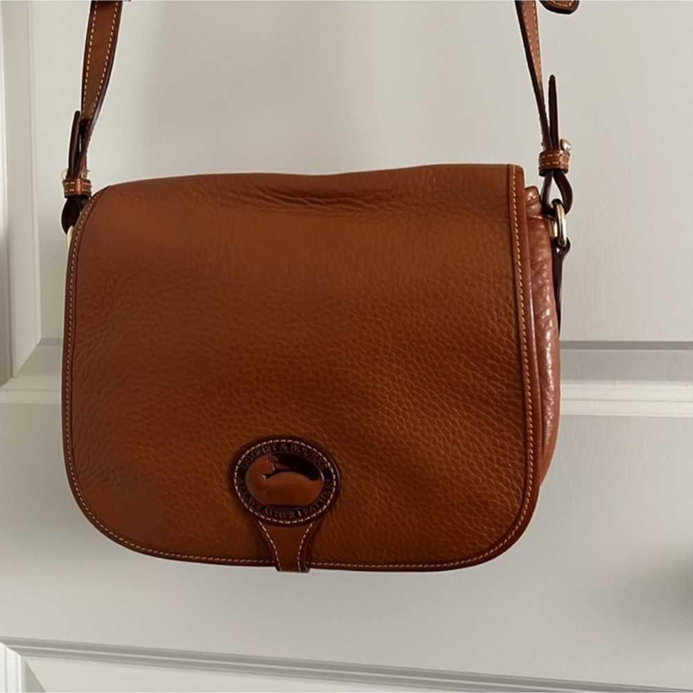 Dooney & Bourke Leather Messenger Bag - Brown - image 3
