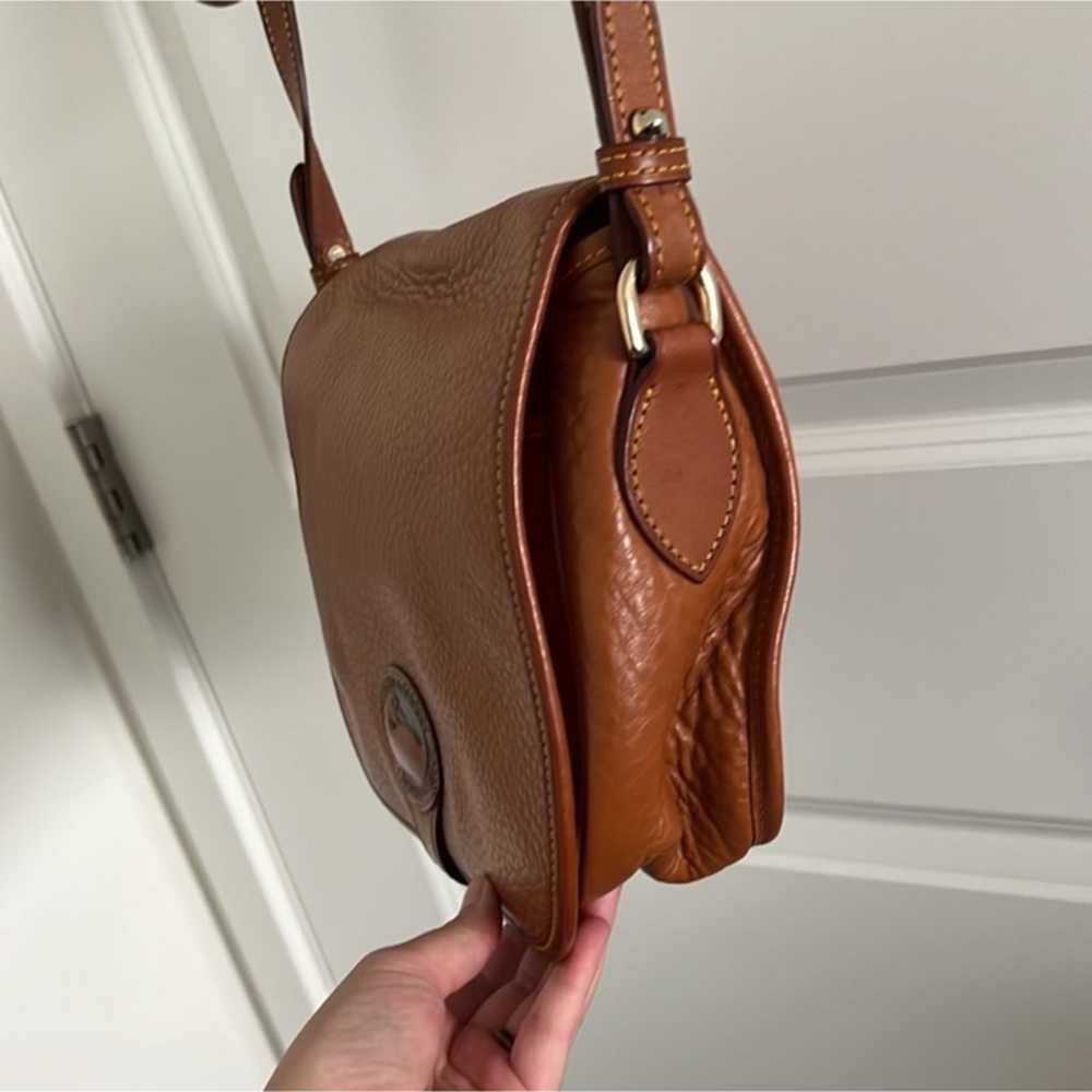 Dooney & Bourke Leather Messenger Bag - Brown - image 4