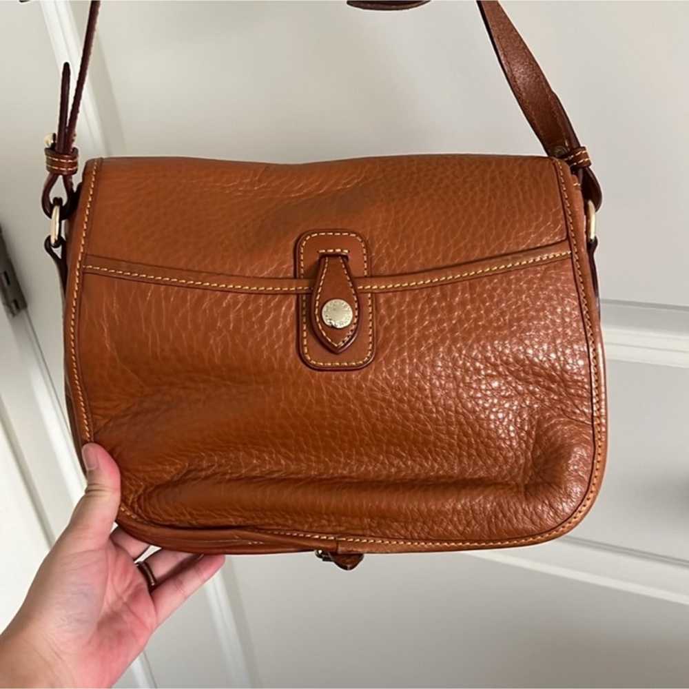 Dooney & Bourke Leather Messenger Bag - Brown - image 5