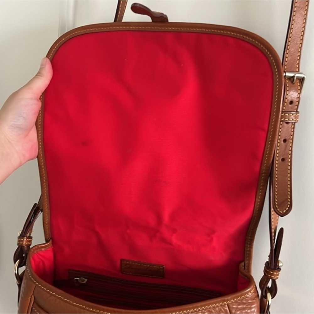 Dooney & Bourke Leather Messenger Bag - Brown - image 7