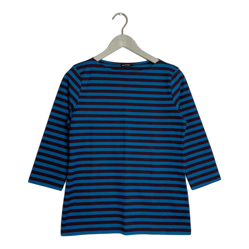 Marimekko Marimekko ilma stripe shirt, teal/choco… - image 1