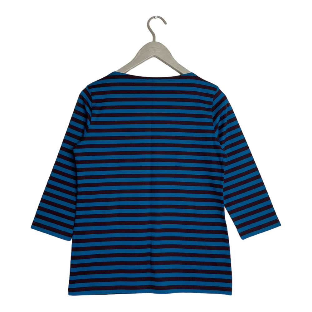 Marimekko Marimekko ilma stripe shirt, teal/choco… - image 2