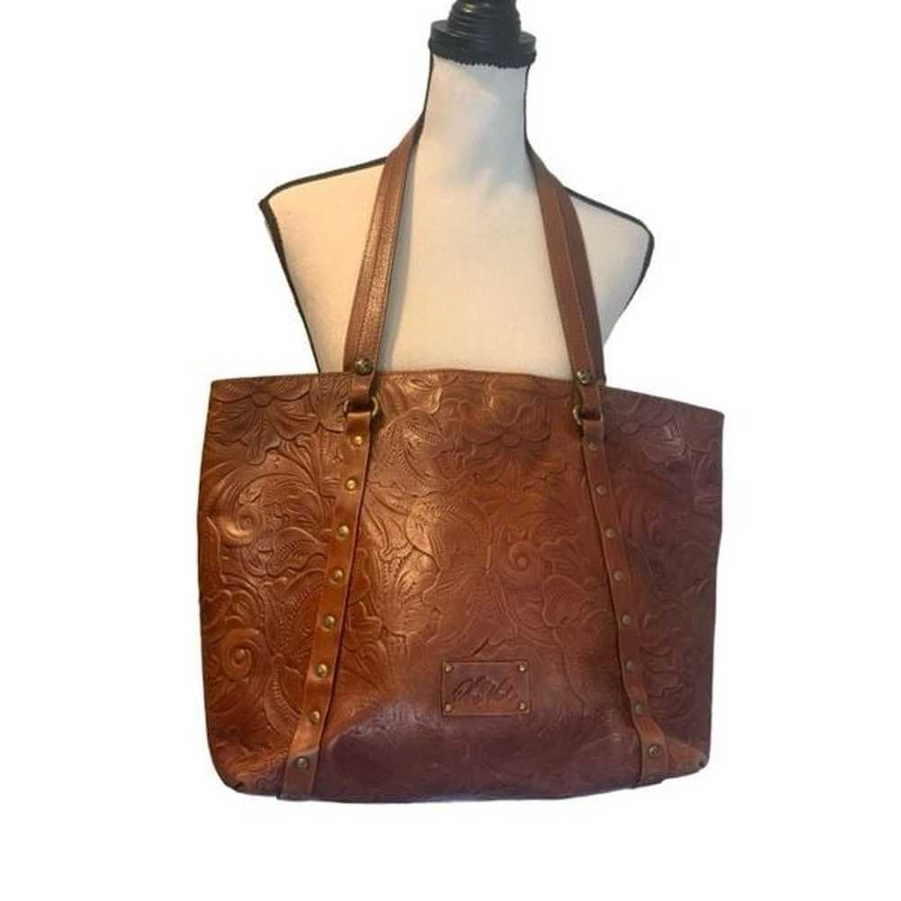 Patricia Nash Tooled Leather Tote in Cognac - image 10