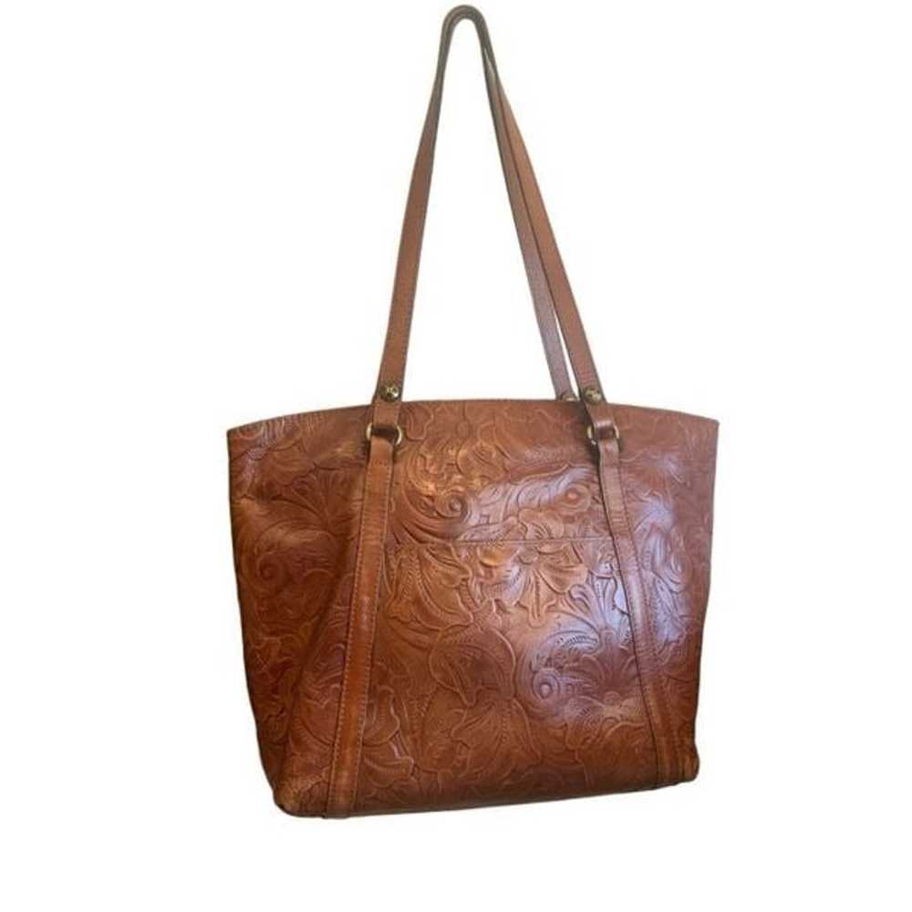 Patricia Nash Tooled Leather Tote in Cognac - image 2