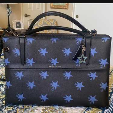 Coach blue stars borough tote satchel - image 1