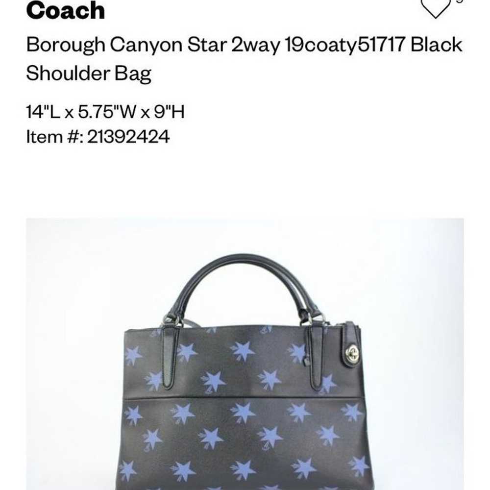 Coach blue stars borough tote satchel - image 2