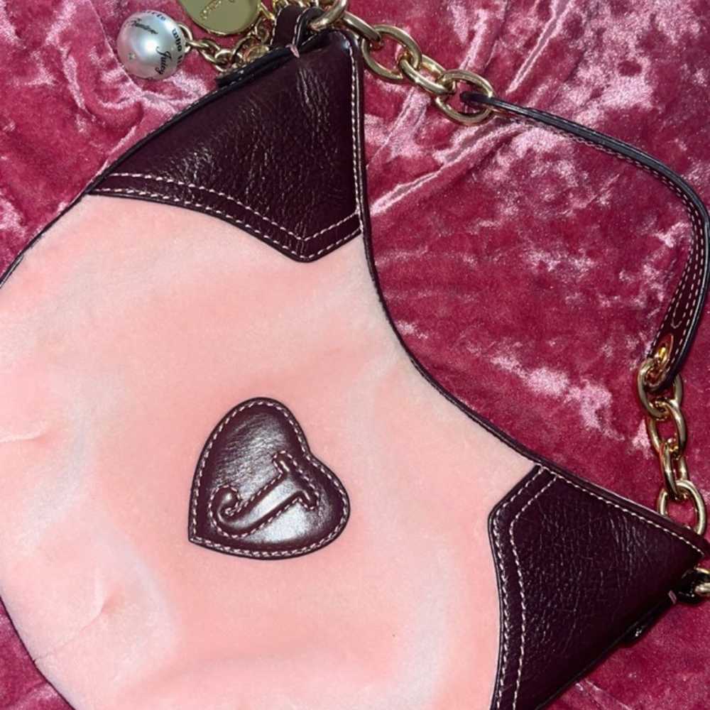 Vintage juicy couture purse  pink and brown - image 2