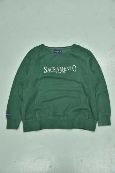 Vintage SACRAMENTO STATE Sweatshirt Green / XXL - image 1