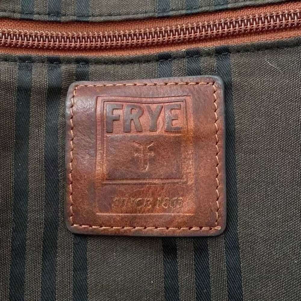 Vintage Frye Hobo Brown Distressed Leather Studde… - image 9