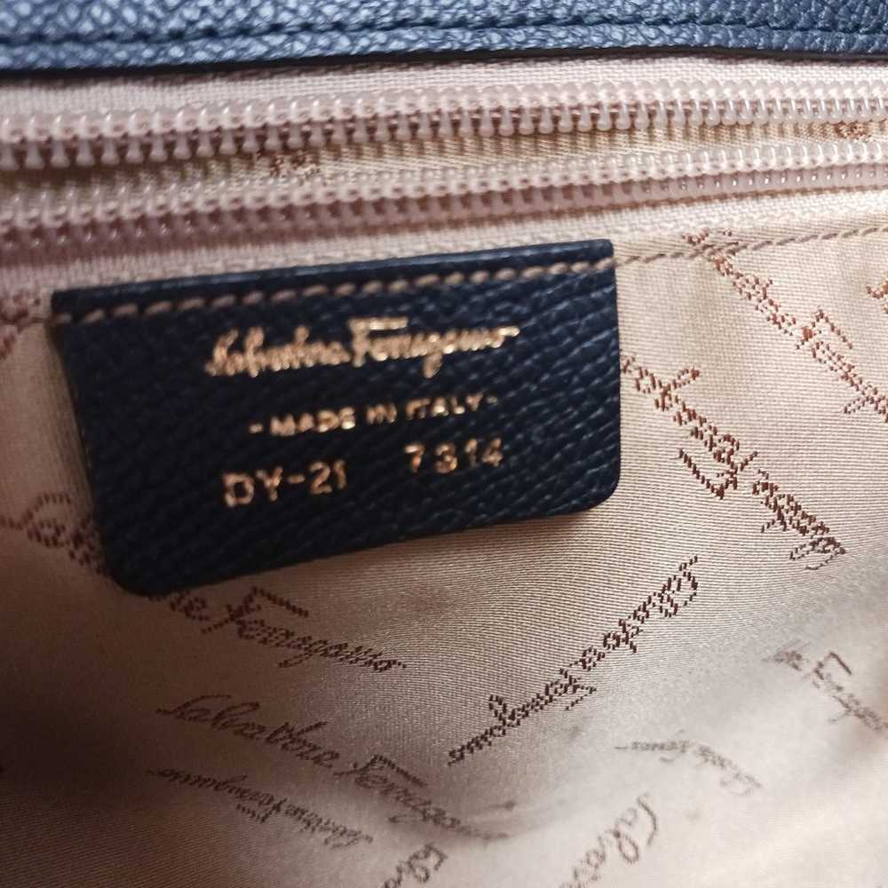 Salvatore Ferragamo Leather Flap Shoulder Bag Wit… - image 12