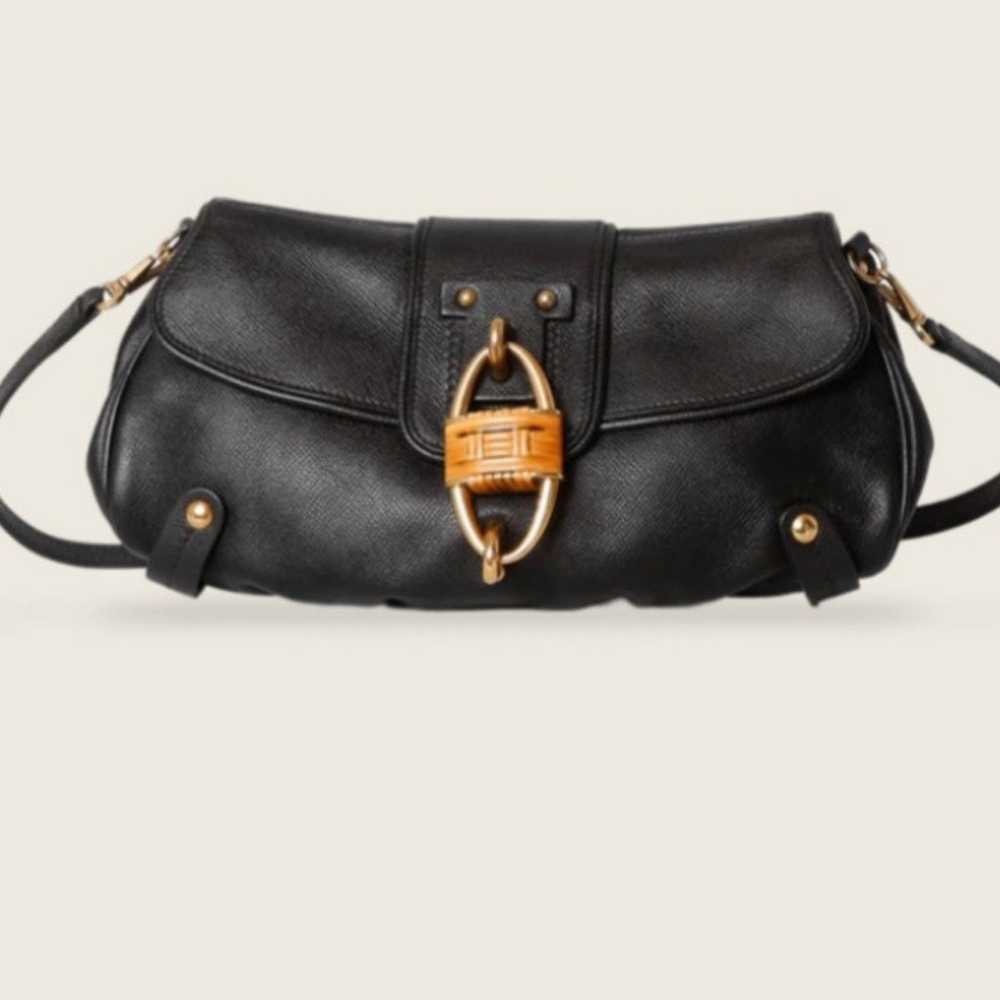 Salvatore Ferragamo Leather Flap Shoulder Bag Wit… - image 1