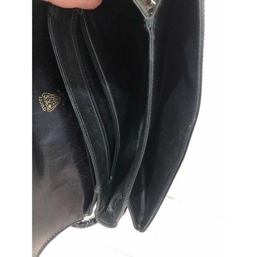 Vintage GUCCI Black Patent Leather Crossbody Shou… - image 8