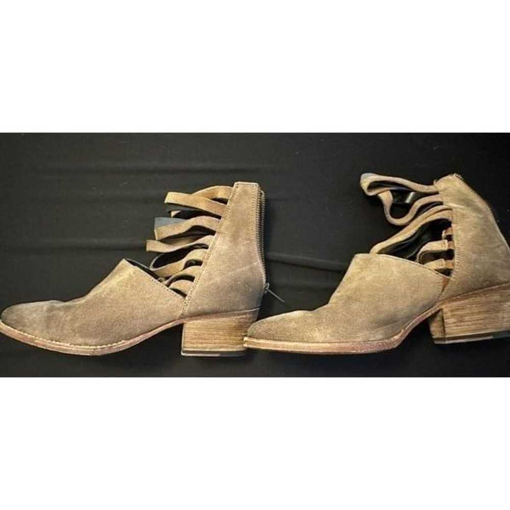 Free People Hybrid Heel Ankle Boots Leather Tan S… - image 1