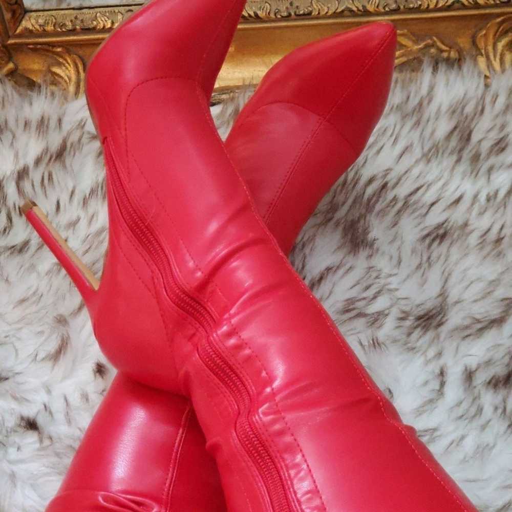 Red Hot Thigh High Boots - image 2