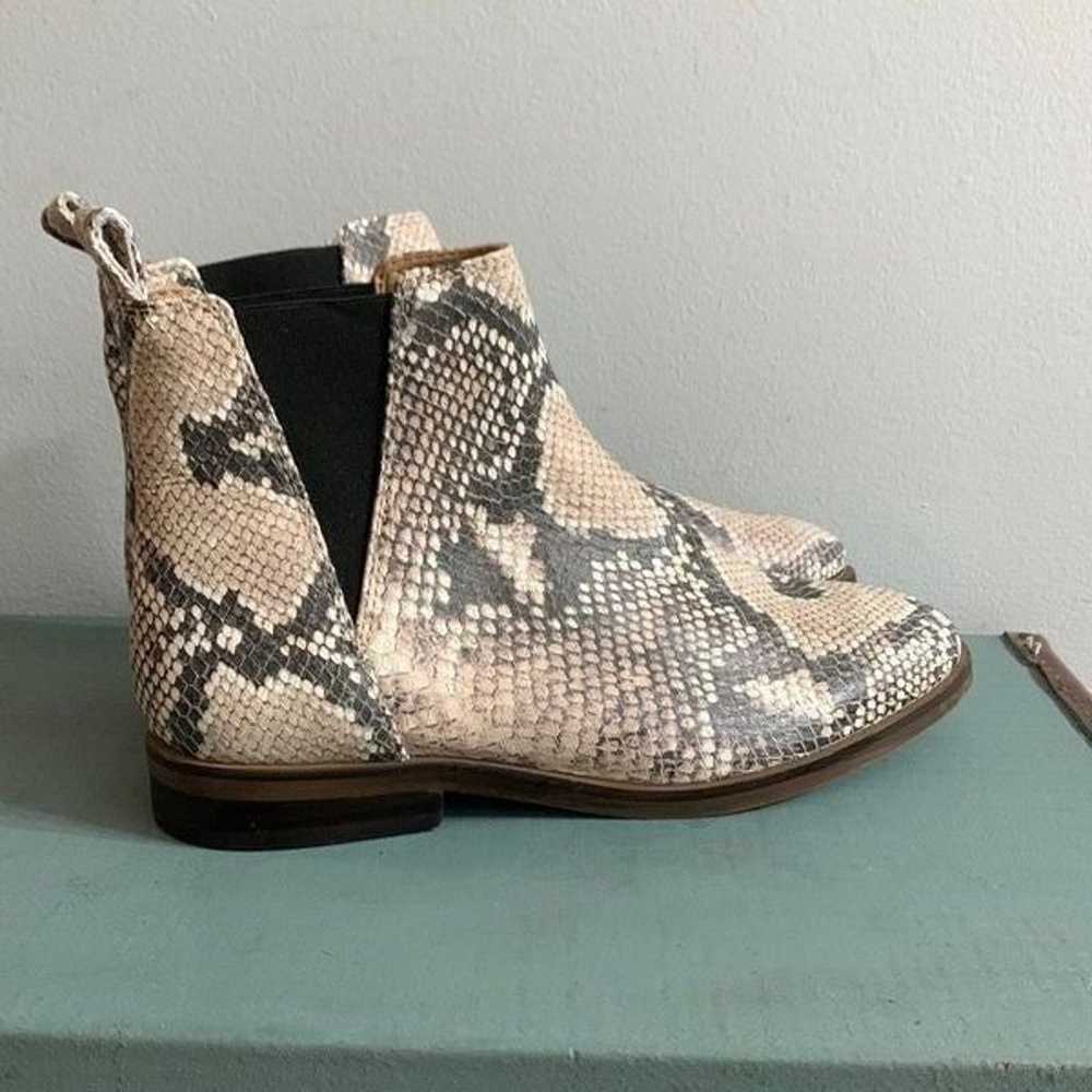 Lucky brand leather snake print ankle boots LK-ha… - image 3