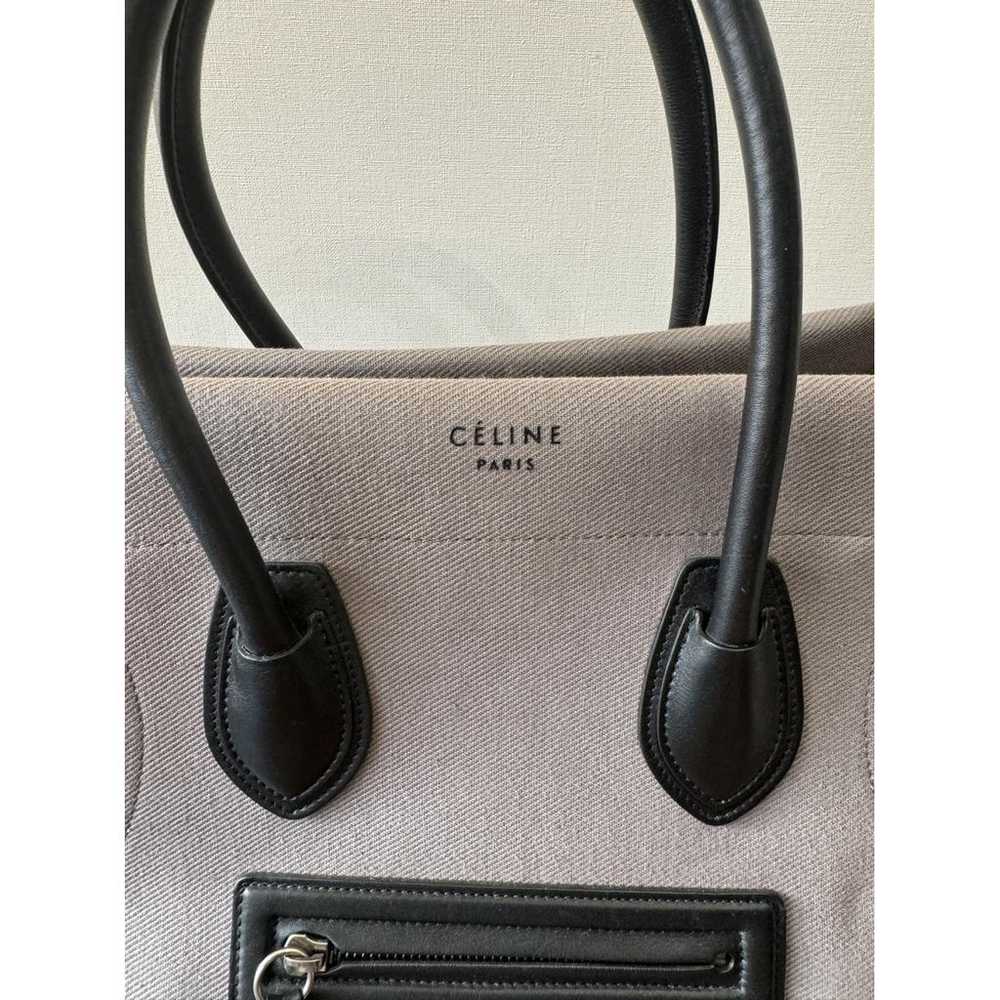 Celine Luggage Phantom linen handbag - image 5