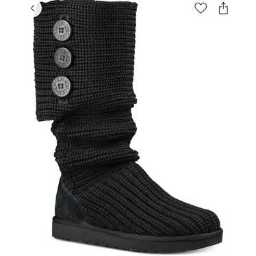 Black UGG Knitted Boots Tall UGG Boots Classic Car