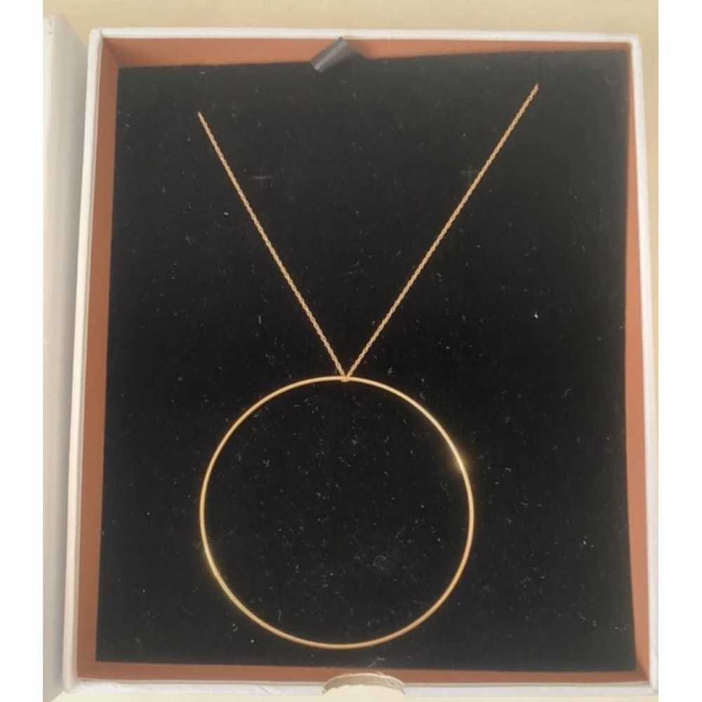 Ginette Ny Circle pink gold necklace - image 2