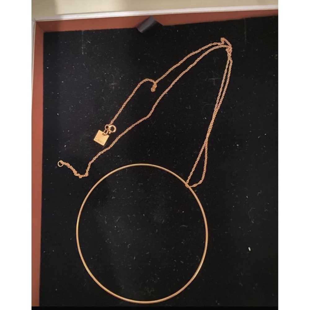 Ginette Ny Circle pink gold necklace - image 4