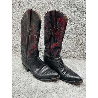 Women's Lucchese Size 6.5 Black Handmade Cowboy L… - image 1