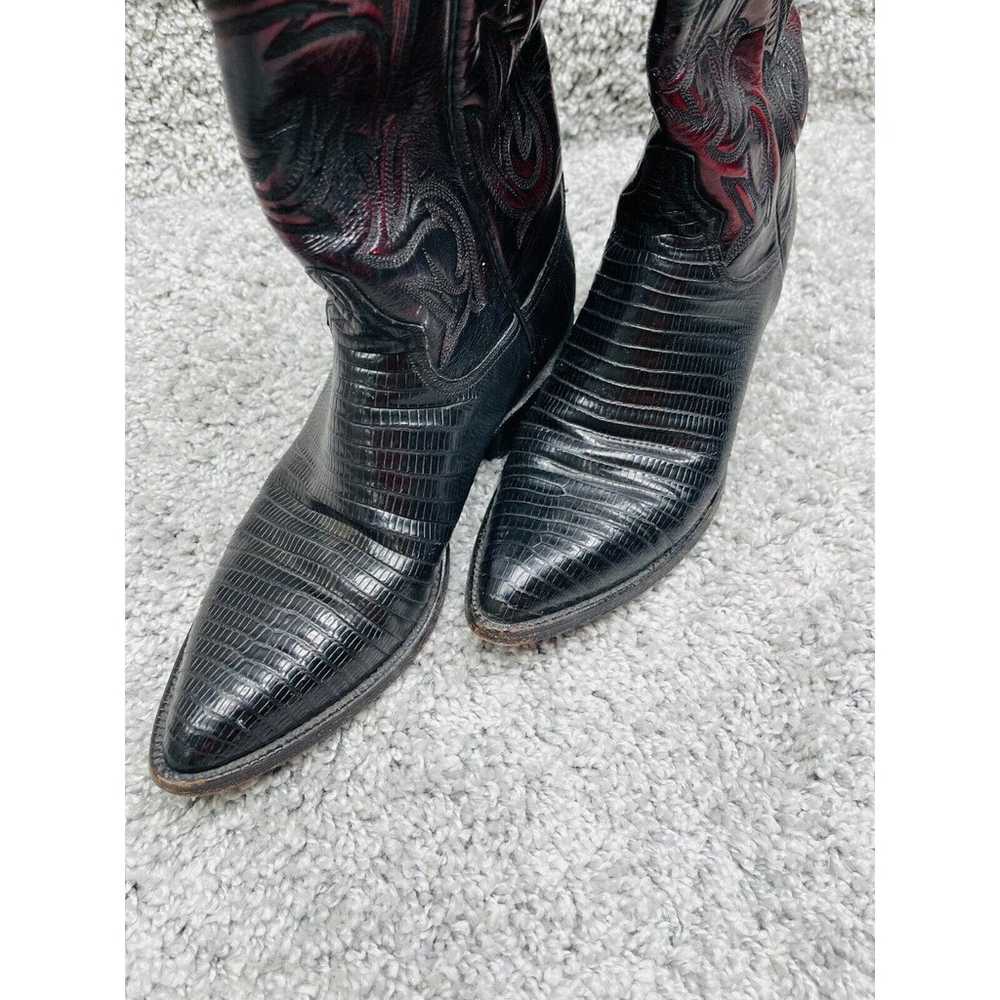 Women's Lucchese Size 6.5 Black Handmade Cowboy L… - image 7