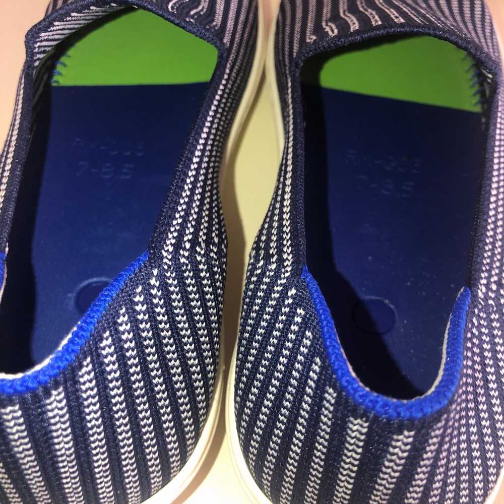 Rothys Riviera Pinstripe Shoes Womens 7.5 Blue St… - image 12