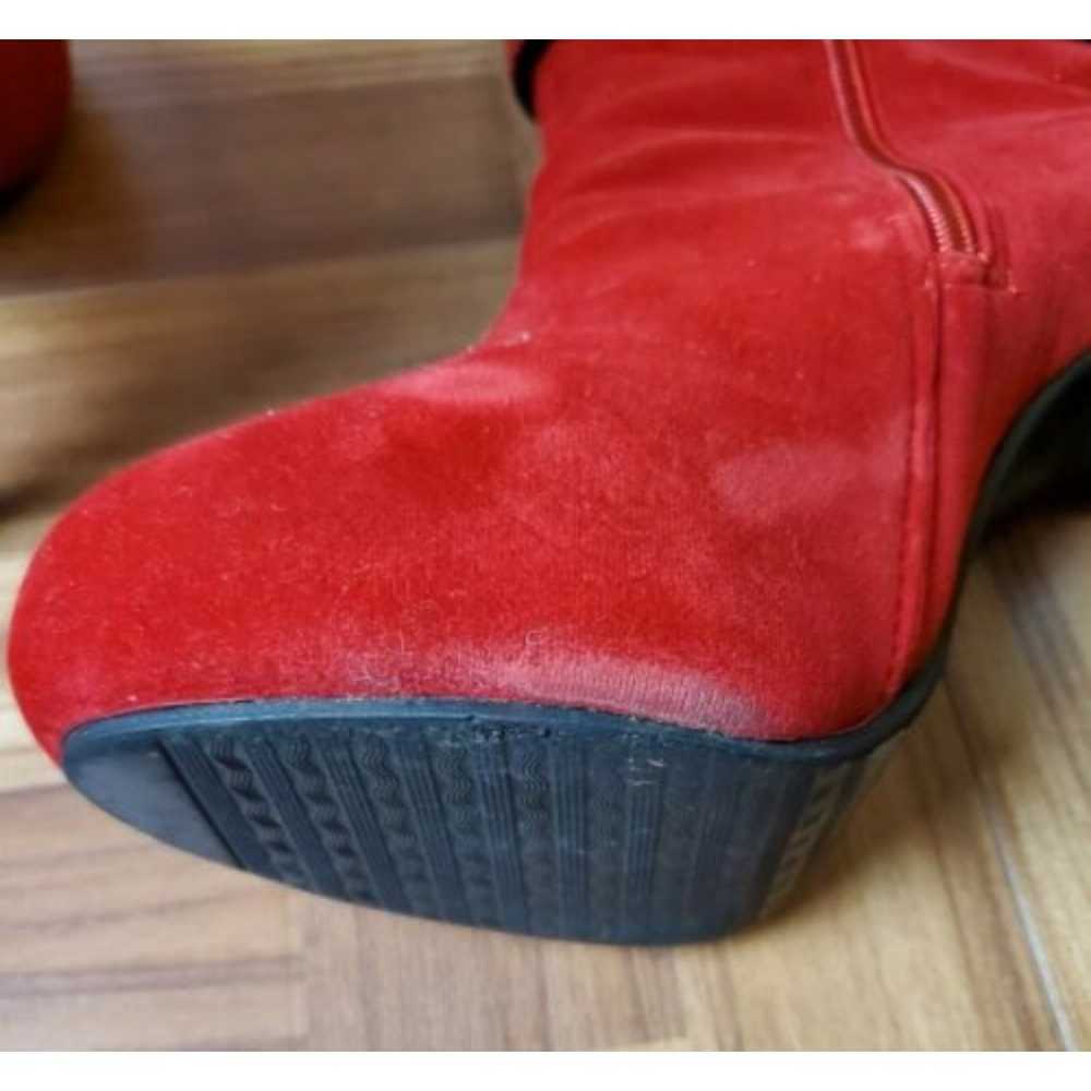 Crape Myrtle Scarlet Red Button Boots Booties Sho… - image 4