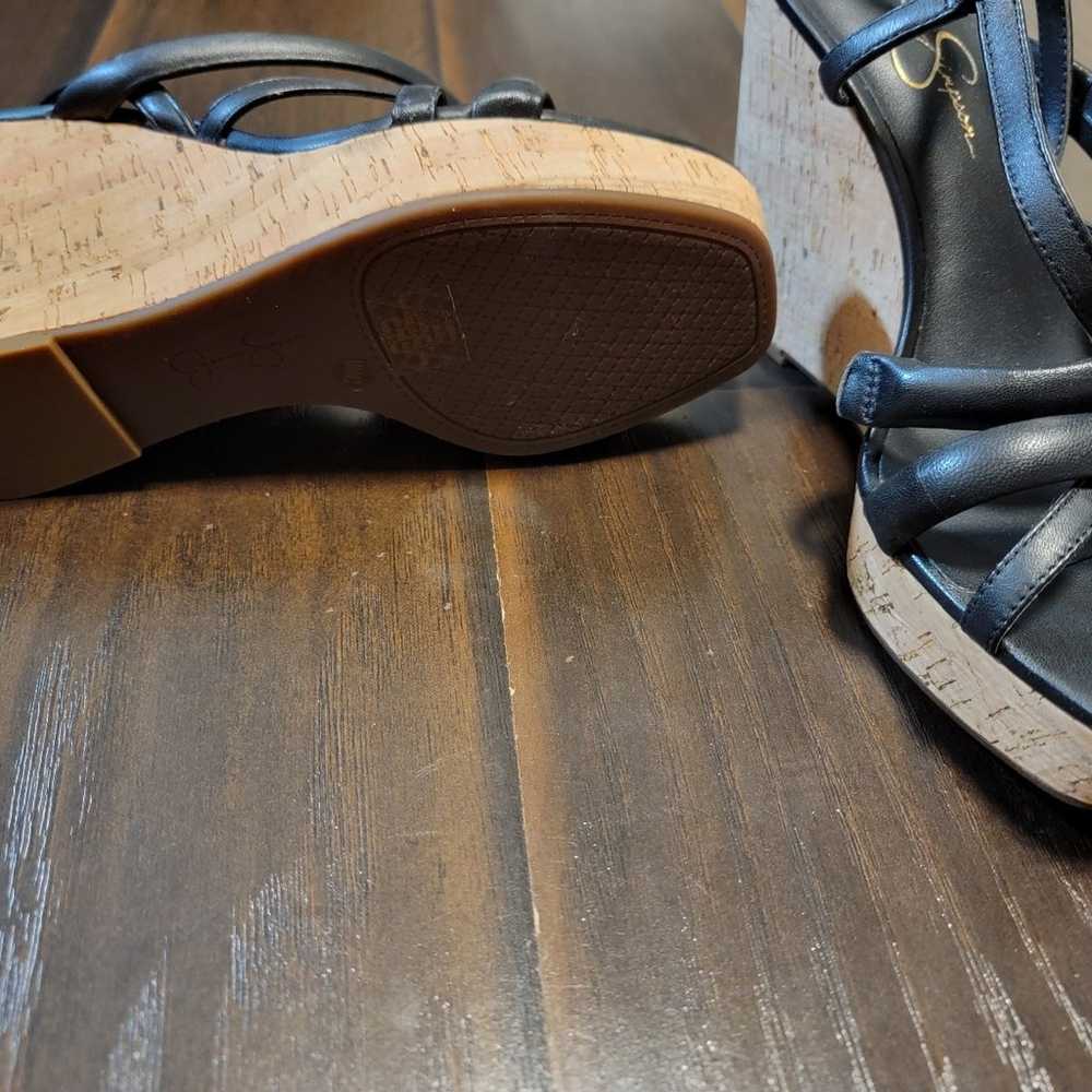 Black Jessica Simpson wedge sandals heels shoes 1… - image 5