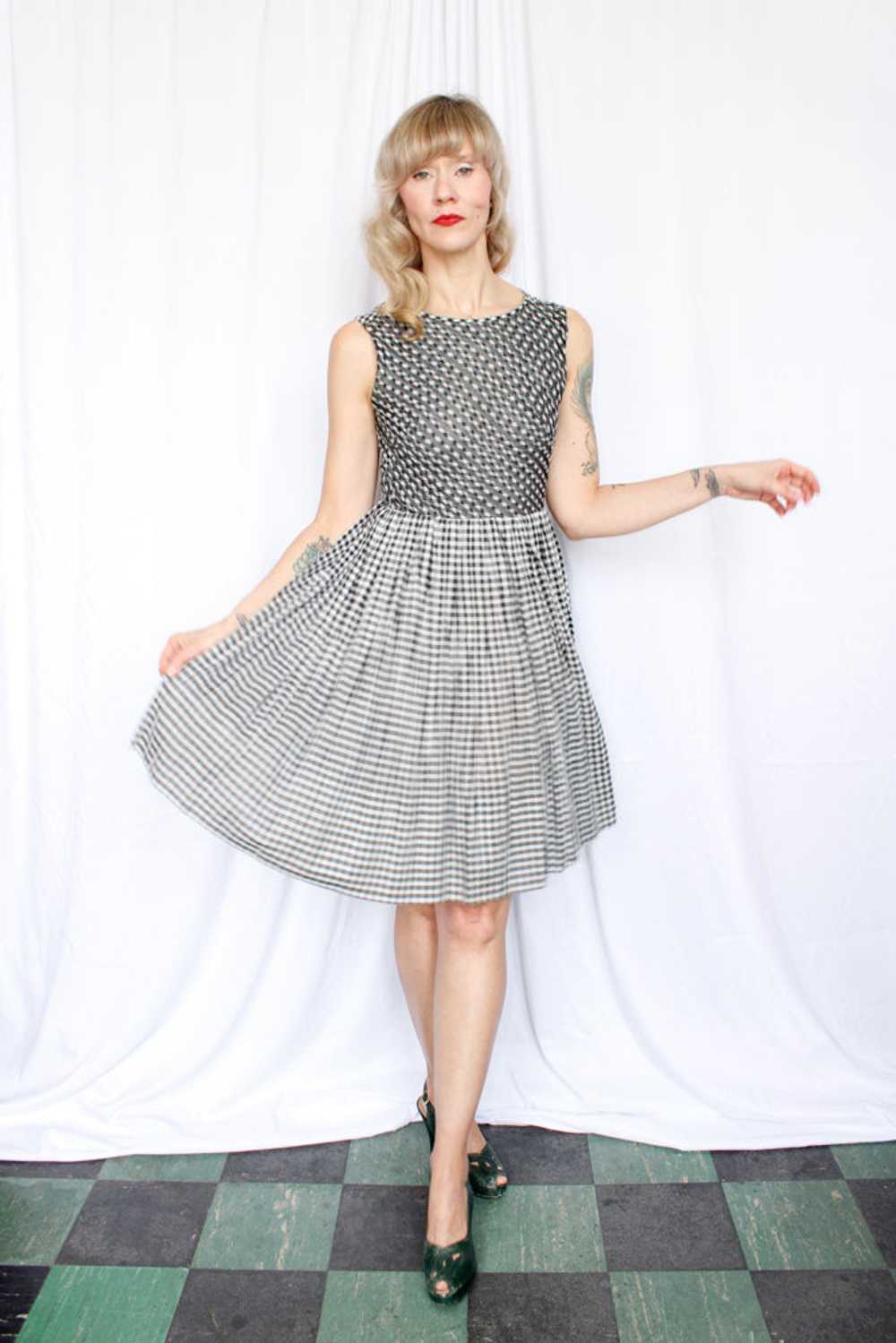 1950s R&K Originals Gingham Day Dress - Small - image 10