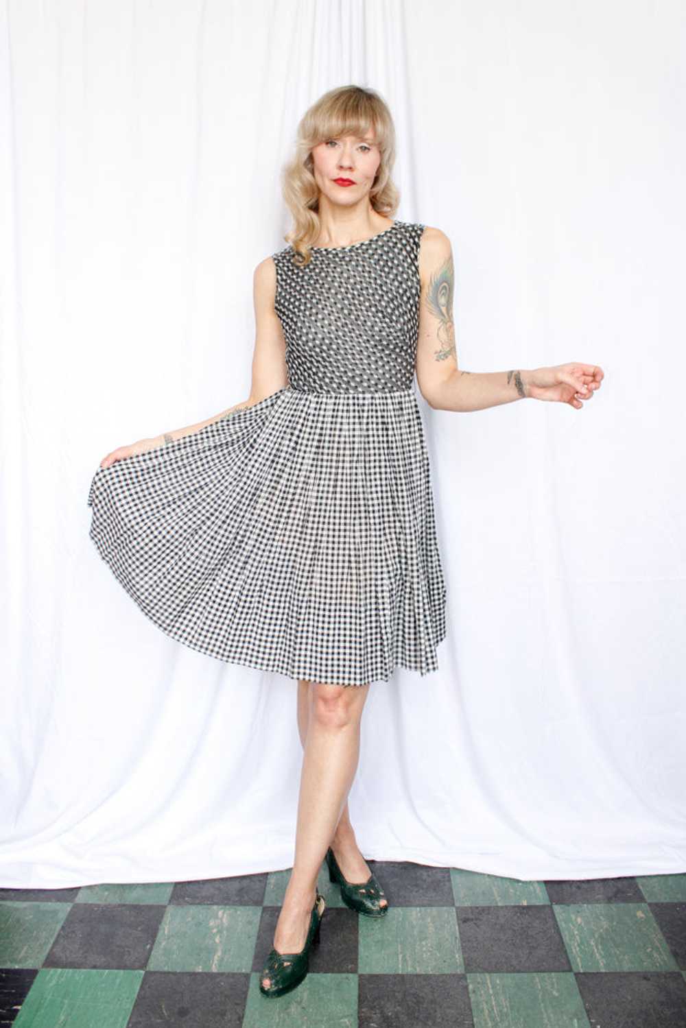 1950s R&K Originals Gingham Day Dress - Small - image 11