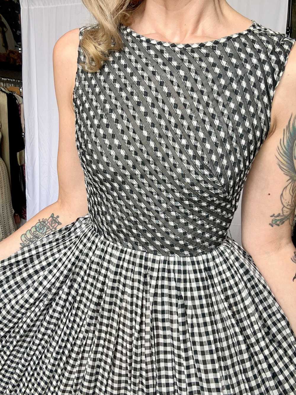 1950s R&K Originals Gingham Day Dress - Small - image 3